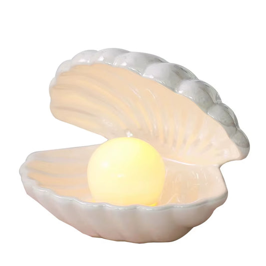 LED Night Light Shell Lamp Bedside Decorative Nightlight for Home Nursery Shell Tabletop Lamps Sleeping Light Living Room